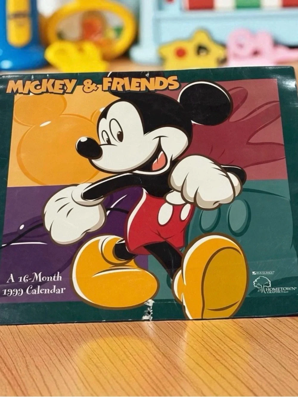 Disney Mickey & Friends Calendar - Black, Red, Yellow, White, Green, Purple